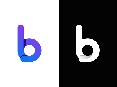 B Modern Letter Logo Mark.