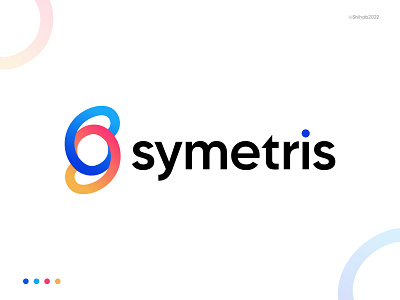 Modern S Logo For symetris abstract logo brand identity branding colorful concept creative design gradient logo icon illustration letter logo logo logo design logotype minimal logo modern logo simple vector