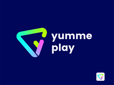 yemme play abstract branding colorful design game icon illustration logo logo design logo designer logotype media minimalist modern modern logo play symbol vector y logo yemme