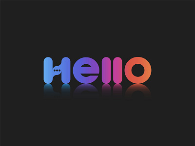 Hello abstract brand branding colorful creative design gradient hello icon illustration logo logotype minimal modern modern logo simple typography vector wordmark wordmark logo