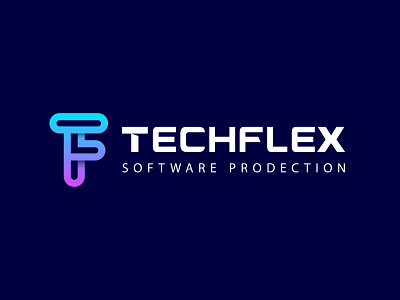 Techflex Logo and Branding Design. T & F modern logo