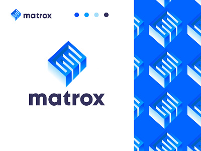 Logo for matrox. M letter logo. isometric logo abstract logo app logo branding colorful design gradient isometric isometric design isometric logo letter mark monogram logo logodesigner logoinspirations logotype modern logo startup vector