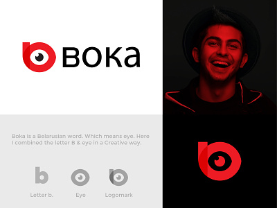 Boka- logo design. Eye logo. B letter mark