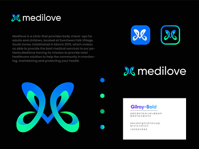Medilove - Logo design. Medical Logo