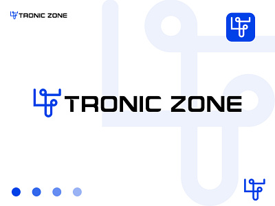 TRONIC ZONE - LOGO DESIGN branding design icon letter mark letter t logo software t technology zone