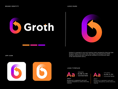 Groth Logo Branding Design