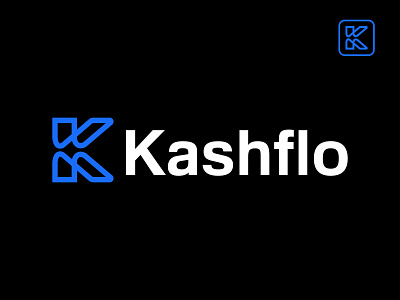 Kashflo - Logo Design b2b branding flat logo letter mark monogram logo logo branding logo design modern logo software software provider techonology branding
