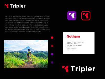 Tripler - branding airplane booking brand branding dynamic logo flexible holidays internet logo logo designer logo maker logomark modern logo planners travel travel logo design travel logo ideas traveling travelling app trip