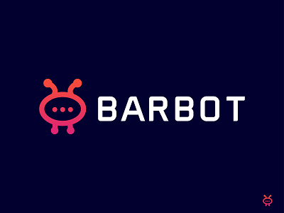 Barbot logo social startup barbot bot branding chat logo modern logo robot social media social startup startup startup ideas trending