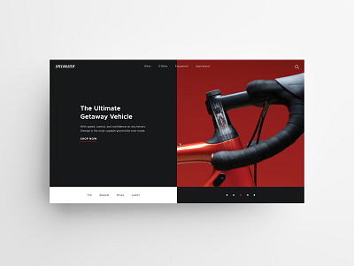 Specialized | Diverge bike black clean clean design clean ui clear daily daily ui dribbble elegant landing page minimal red simple ui ui ux web webdesign website white