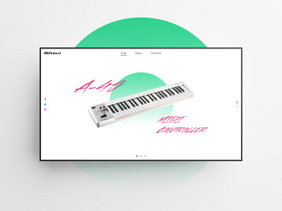 Roland | A-49 art clean design digital graphic instrument minimal music roland typography ui ui ux uidesign uiux ux web web design website