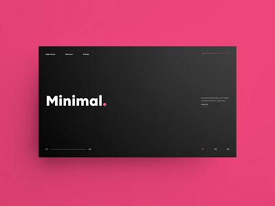 Minimal art black clean clean design clean ui minimal minimalism minimalist pink ui ui ux ui design uidesign uiux ux uxui web web design webdesign website