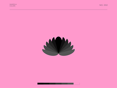 Shapes & Colors | NO. 002 abstract abstract art art clean color design digital graphic illustrator logo lotus lotus flower minimal pink poster print shapes symbol vector vector art