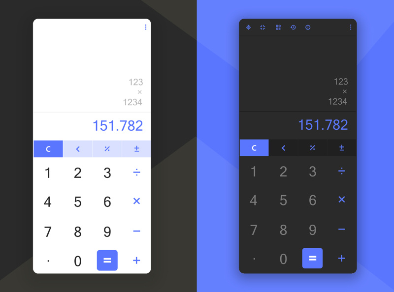 Calculator by Mahmoud Ehsanfar on Dribbble