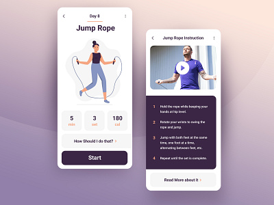 #062-Workout of The Day app dailyui dailyui062 illustration ui uidesign