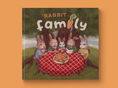 Rabbit Family art book art book cover book cover art book design book illustration children book illustration childrens book childrens illustration design illustration