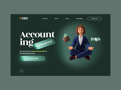 First screen for accountants dailyui design graphic design illustration ui ux webdesign
