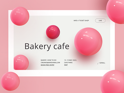 Bakery/Cafe main screen branding design ui ukraine ux webdesign