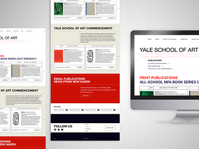 Redesign for Yale school of art art design landingpage ui ux webdesign