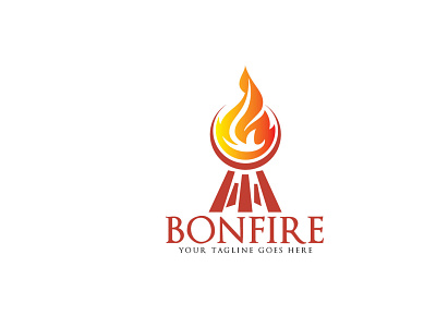 Bonfire vector logo design. Fresh Steak logo design. adventure barbecue bbq beef bonfire branding celebrate cook design festival fire food illustration illustrator logo restaurant steak vector vector art