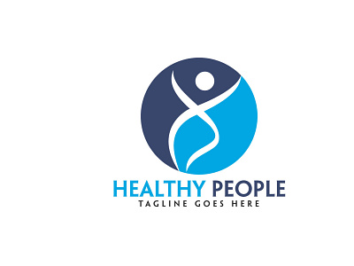 Healthy People brand branding care chiropractic cure design fit fitness health health app health care human illustration logo medical medical app people person vector wellness
