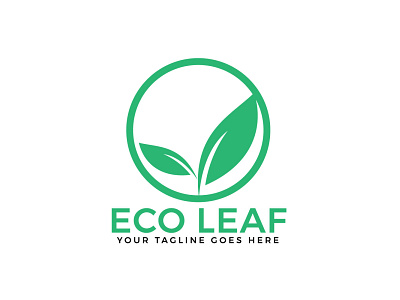 Eco Leaf Vector Logo Design.