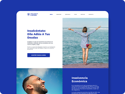 Insolvencia y justicia - Website flatdesign landing landingpage onepage ui ui design web web design webdesign website website design