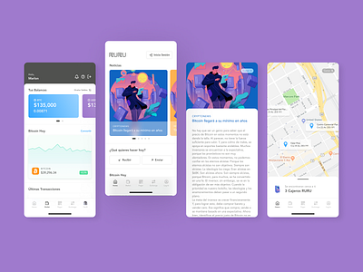 Athena RURU - Wallet app app design bitcoin crypto flat illustration ui uidesign ux uxdesign wallet wip