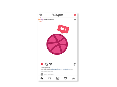 We Love Dribbble! basketball block five blockfive design designer dribbble figma illustration illustrator instagram like love photoshop social media valentines vector vector art