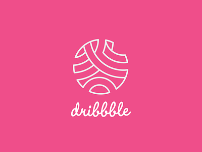 Dribbble Curve Line Art Logo art background blockfive curve design dribbble figma graphic illustrations illustrator line line art logo photoshop pink simple simplistic