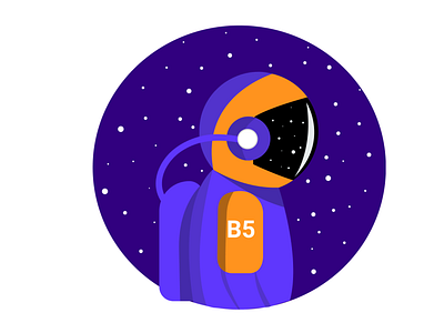 Block Five Astronaut astronaut block five block five branding flat illustration illustration design people space space man space suit vector