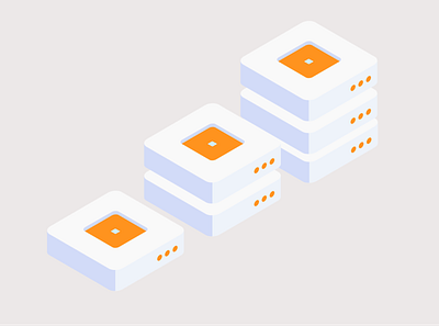 Server Stacks block five block five branding cloud cloud hosting design hosting illustration server servers stack stacks vector