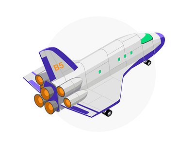 Space Shuttle - Apollo B5 apollo art block five block five blockfive branding craft design designer figma flight illustration illustrator nasa shuttle space space craft transport vector vector design