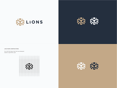 new branding design geomtric illustration lion logo logo mature logo modern modern design unique