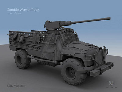 3D Zombie Truck Model 3d animation 3d art 3d artist 3dmodeling 3dsmax character game art vehicle design