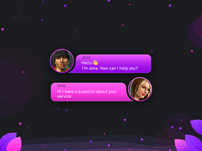 Live Chat Support Widget 💬 animation app branding chat chat app design illustration illustrator live chat ui ux web website