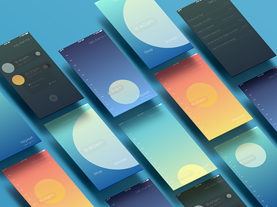 Alarm Clock app UI/UX Design, Adobe XD