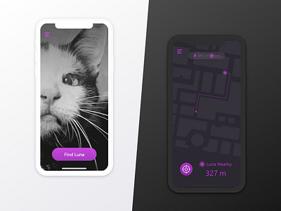 Location Tracker - Daily UI Challenge Day 20 adobexd app app design dailyui dailyui 020 design location app map minimal ui ux xd