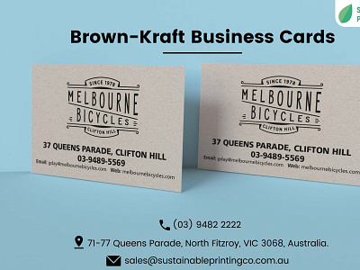 Brown Kraft Business Cards Printing in Australia | Sustainable P