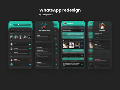 WhatsApp redesign design messages messaging redesign ui user interface whatsapp