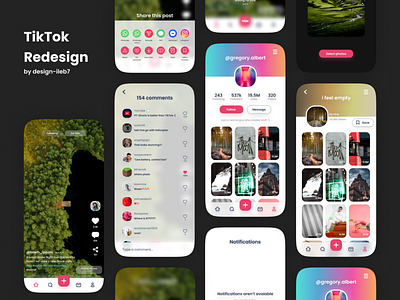 TikTok redesign design redesign tiktok ui user interface
