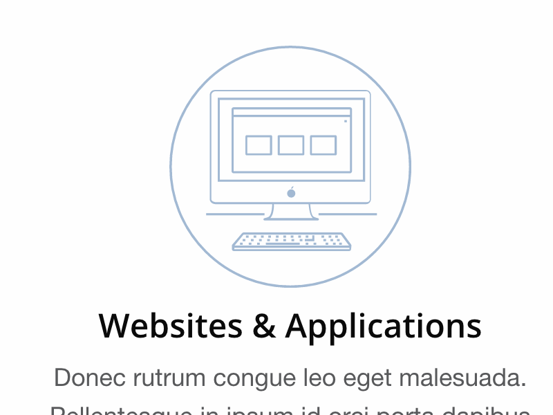 Websites & Applications Icon Treatment icon minimal svg ux websites