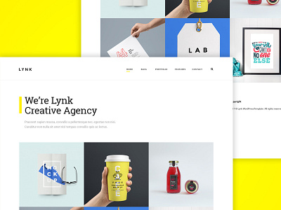 Lynk - Creative Portfolio WordPress Theme concept creative interface minimal portfolio template theme ui ux web design white wordpress