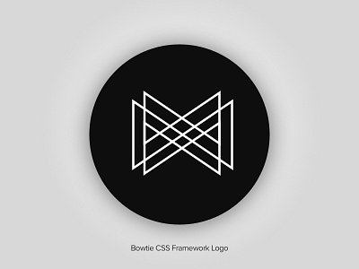 Bowtie CSS Framework Logo black circle css framework html logo minimal white
