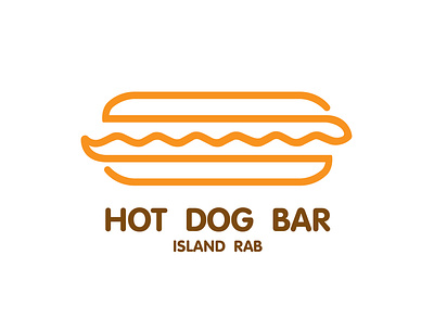 Hot Dog Bar - Island Rab adobe croatia design hotdog hrvatska illustrator island logo logodesign rab