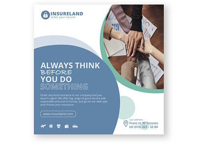 Flyer for insurance company graphic design insurance