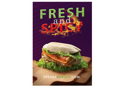 Fresh burger poster poster burger fresh social media
