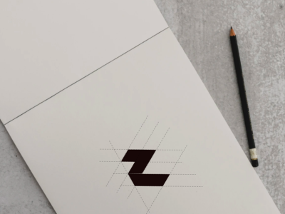 Z Box Logo Grid System branding drawing logo vector