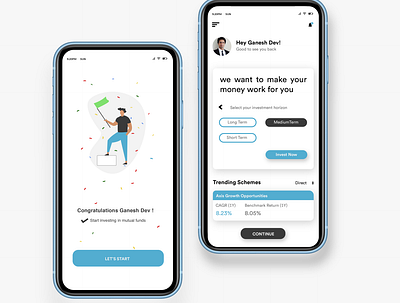 Mutual Fund App _ UI / UX Design design ui ux