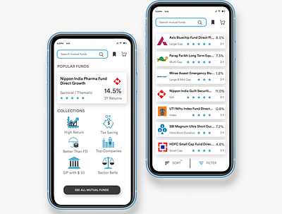 Mutual Fund App _ UI / UX Design design illustration ui ux